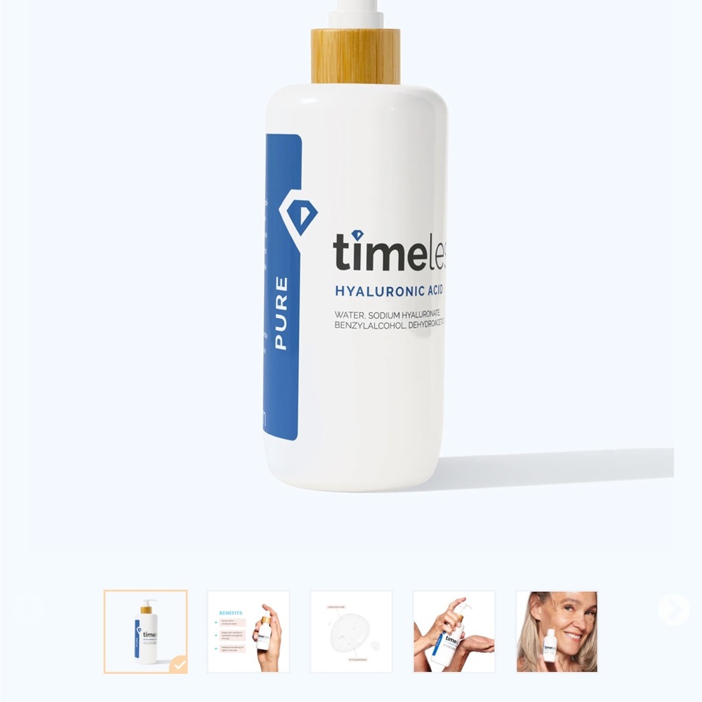 New, Timeless hyaluronic acid 100% pure, 240 ml